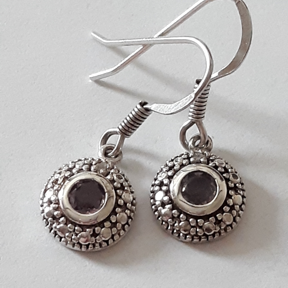Sterling Silver 925 Amethyst Earrings